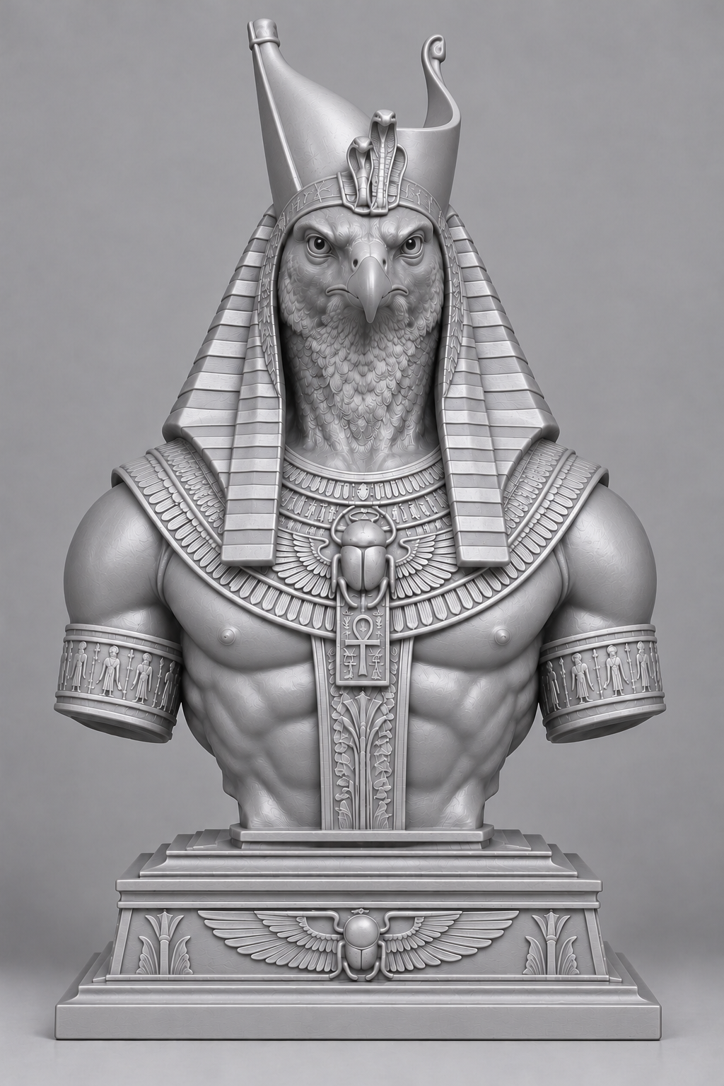 Bust d'Horus sur socle imprimer en 3D