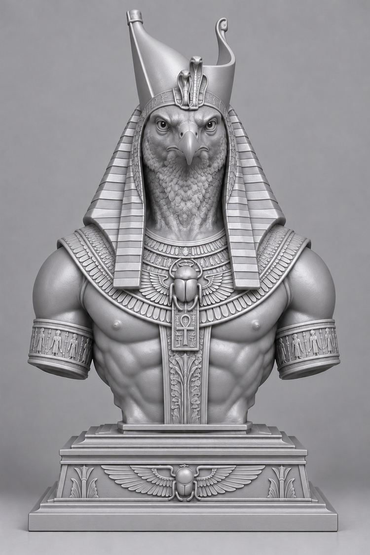 Bust d'Horus sur socle imprimer en 3D