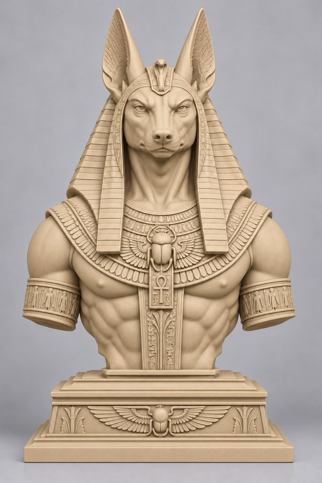 Buste d’Anubis sur socle imprimer en 3D