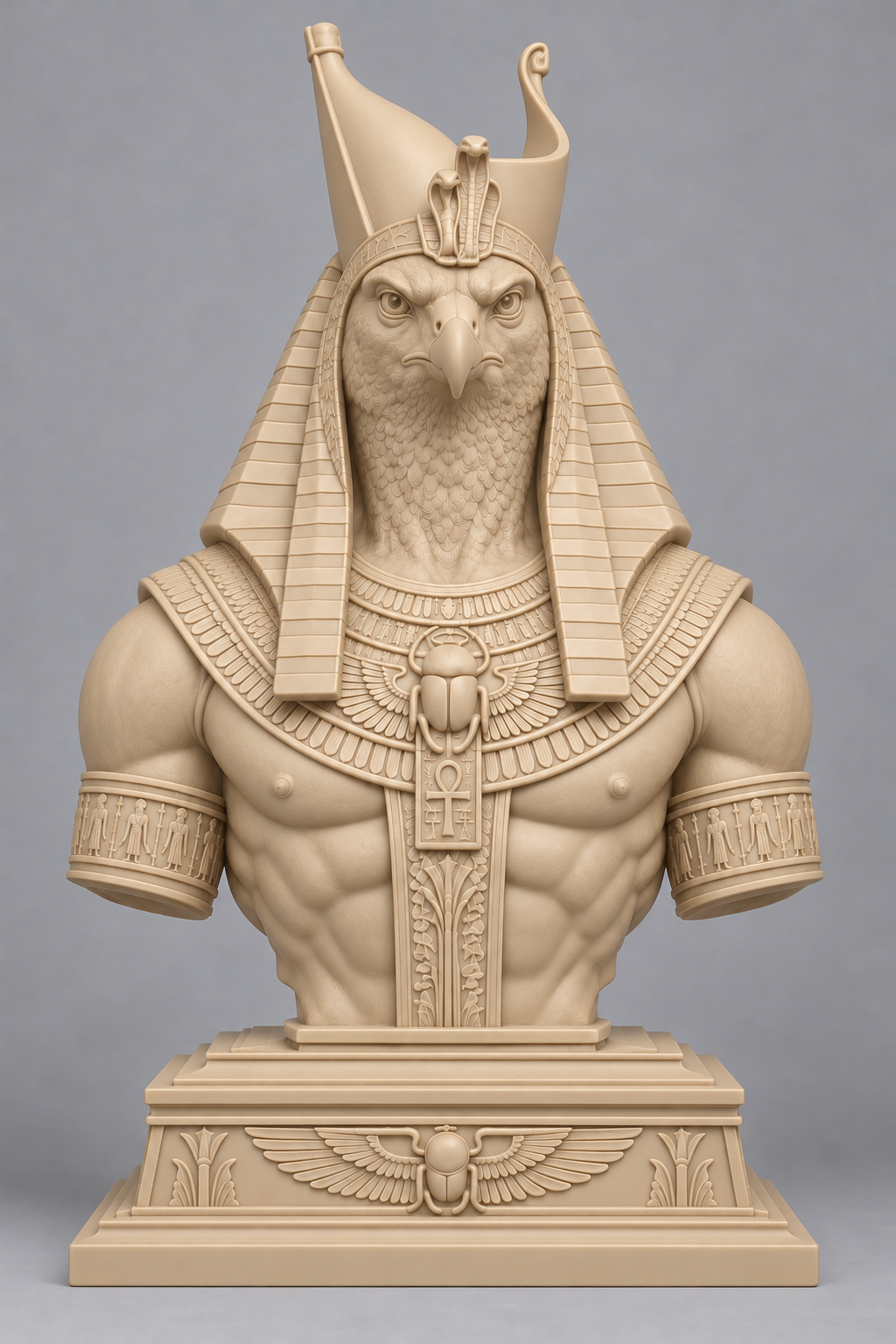 Bust d'Horus sur socle imprimer en 3D