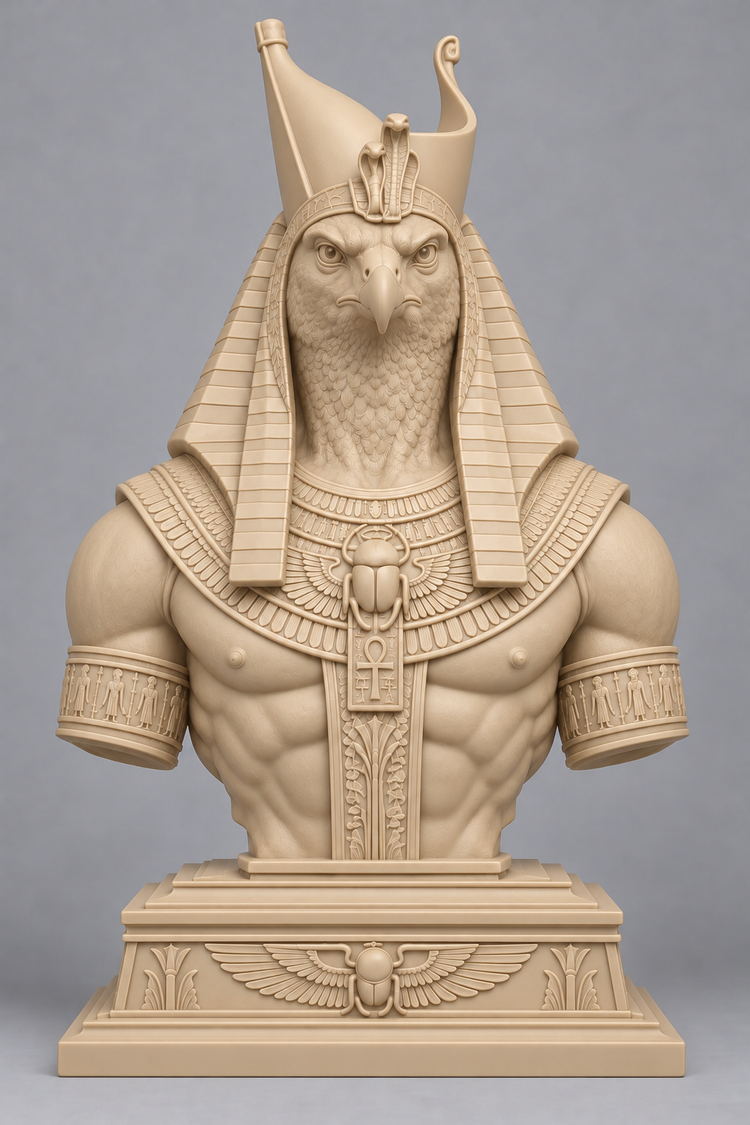 Bust d'Horus sur socle imprimer en 3D
