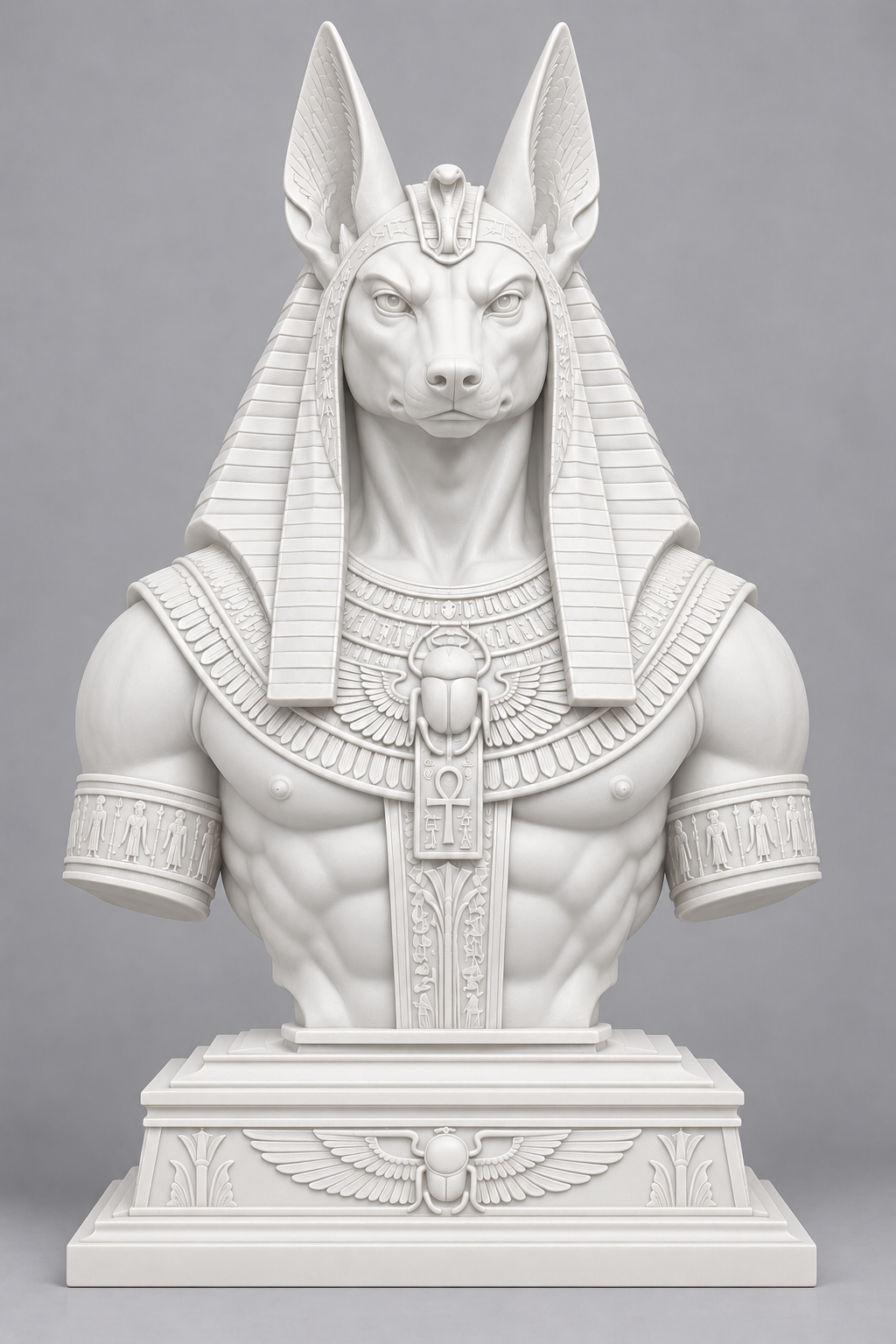 Buste d’Anubis sur socle imprimer en 3D
