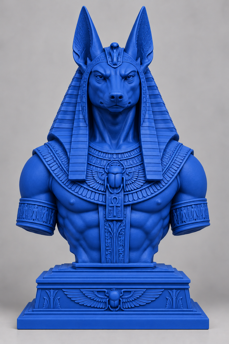Buste d’Anubis sur socle imprimer en 3D