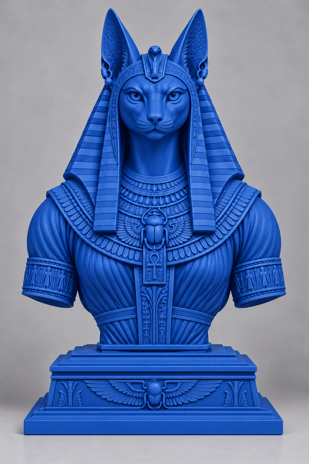 Buste de Bastet sur socle imprimer en 3D