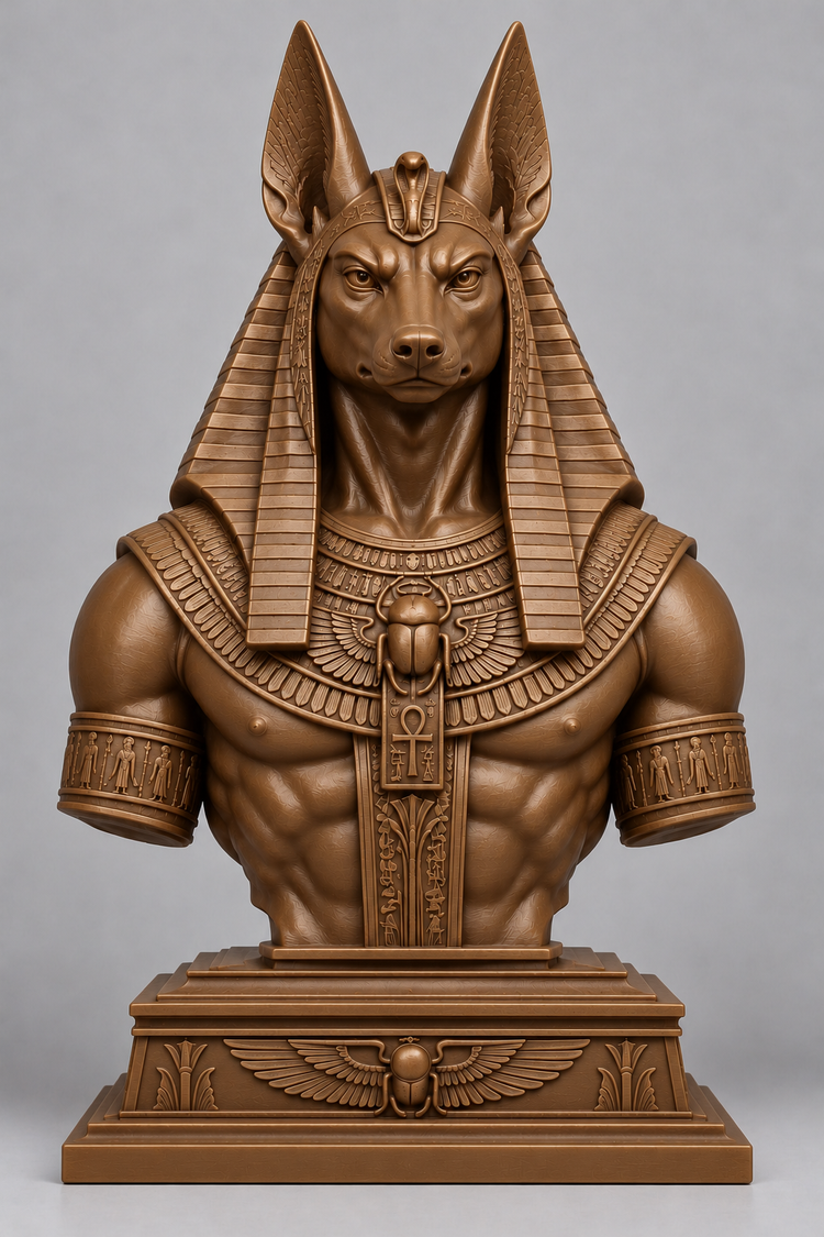 Buste d’Anubis sur socle imprimer en 3D