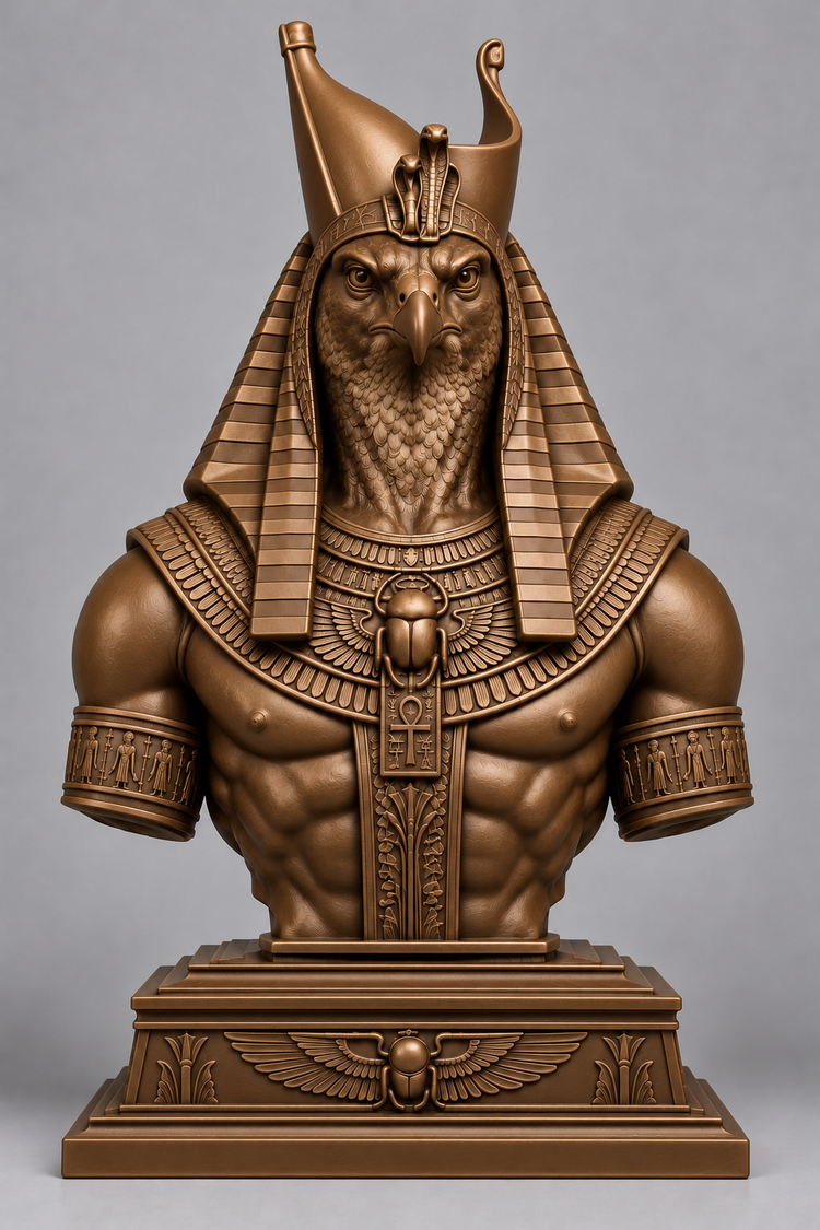 Bust d'Horus sur socle imprimer en 3D