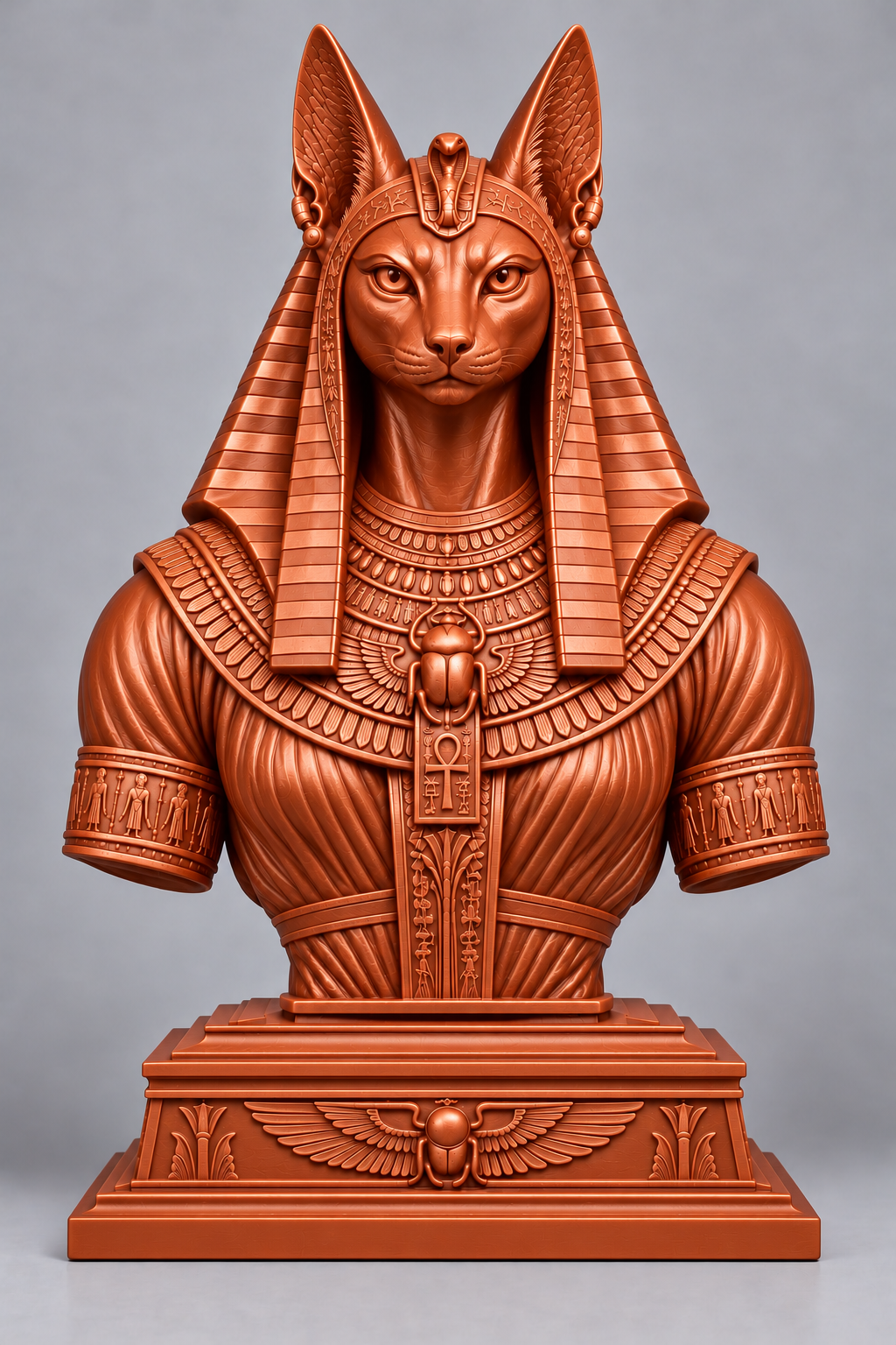 Buste de Bastet sur socle imprimer en 3D