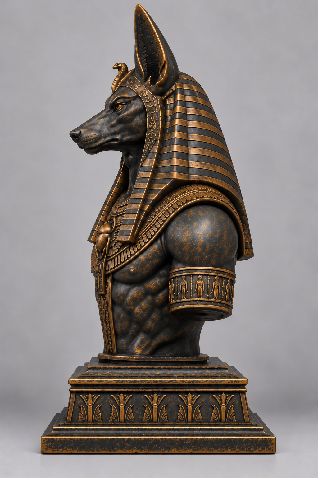 Buste d’Anubis sur socle imprimer en 3D