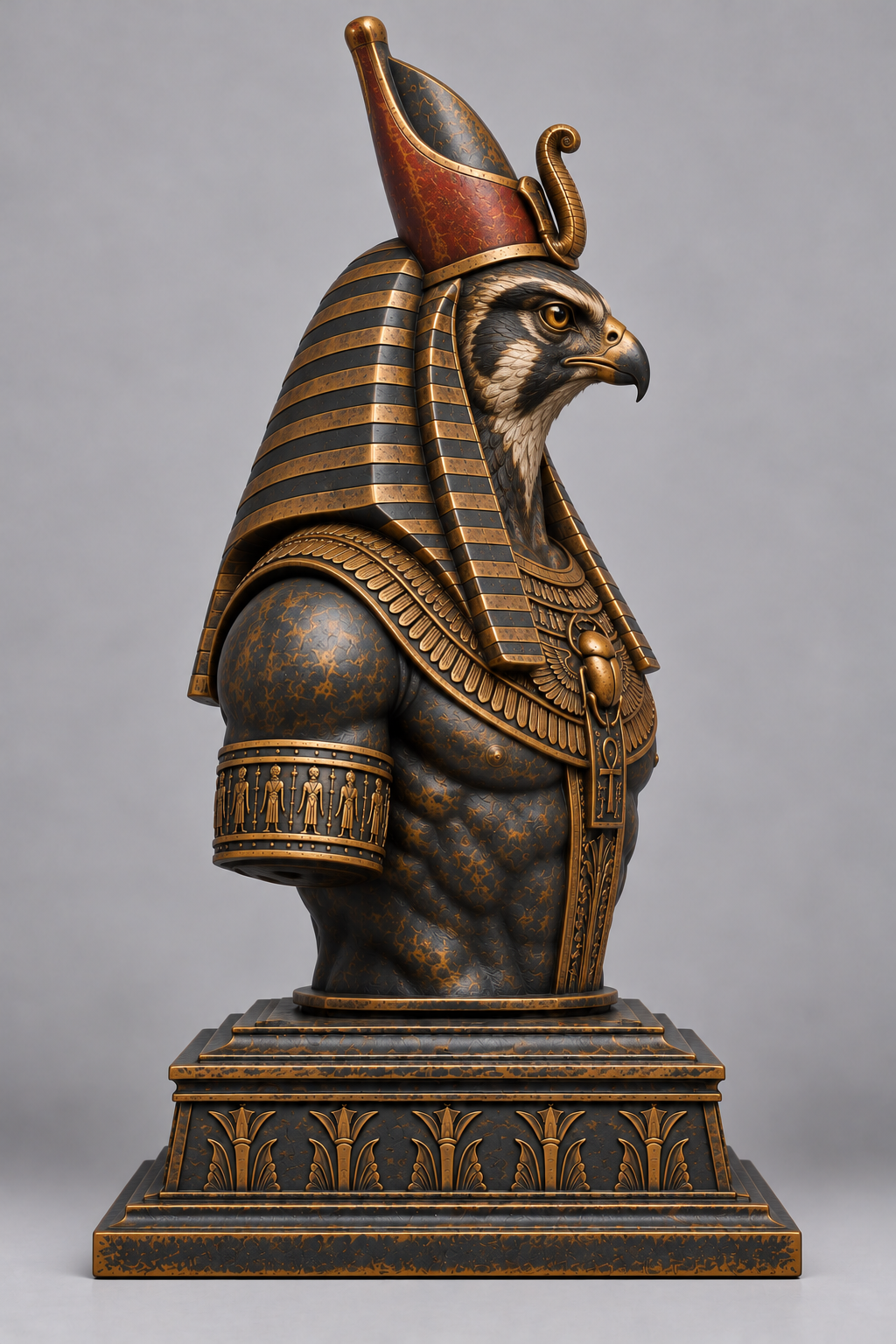 Bust d'Horus sur socle imprimer en 3D