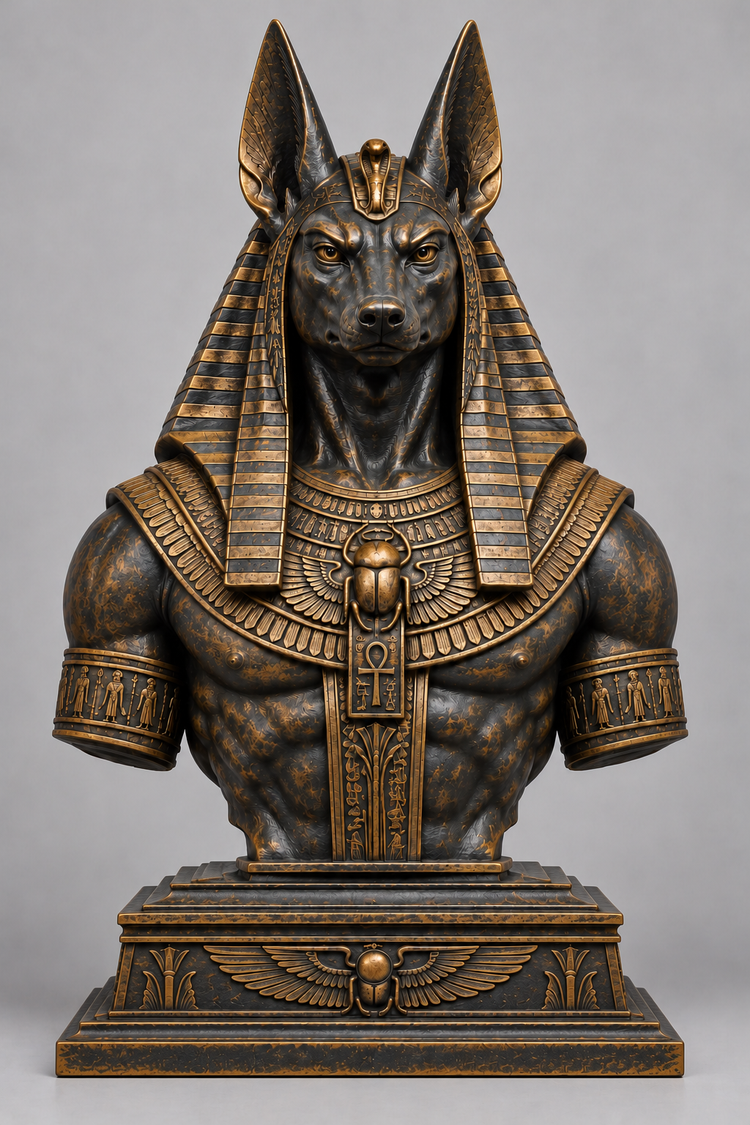 Buste d’Anubis sur socle imprimer en 3D