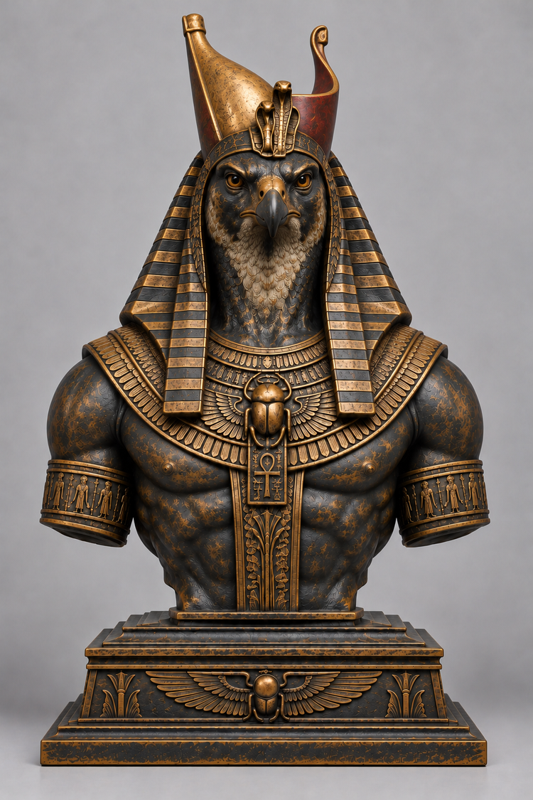 Bust d'Horus sur socle imprimer en 3D