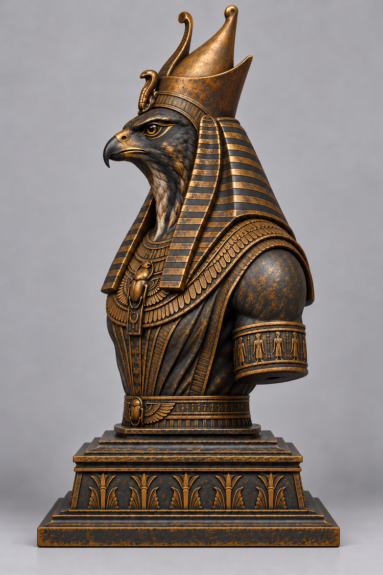 Bust d'Horus sur socle imprimer en 3D