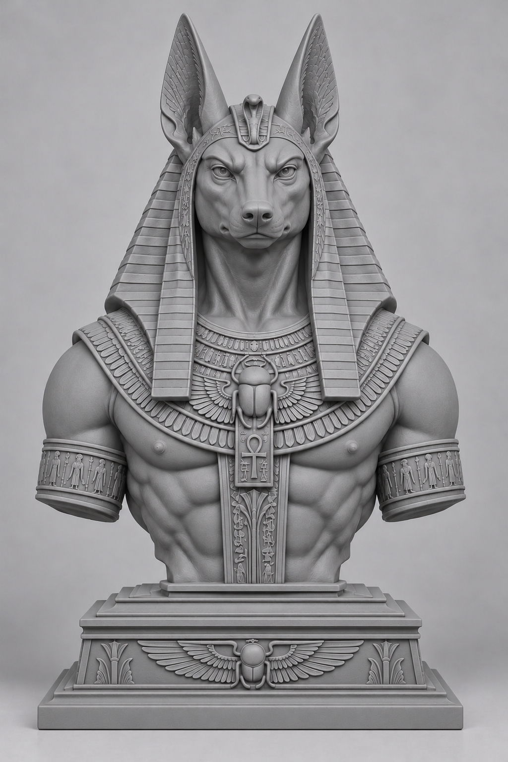 Buste d’Anubis sur socle imprimer en 3D
