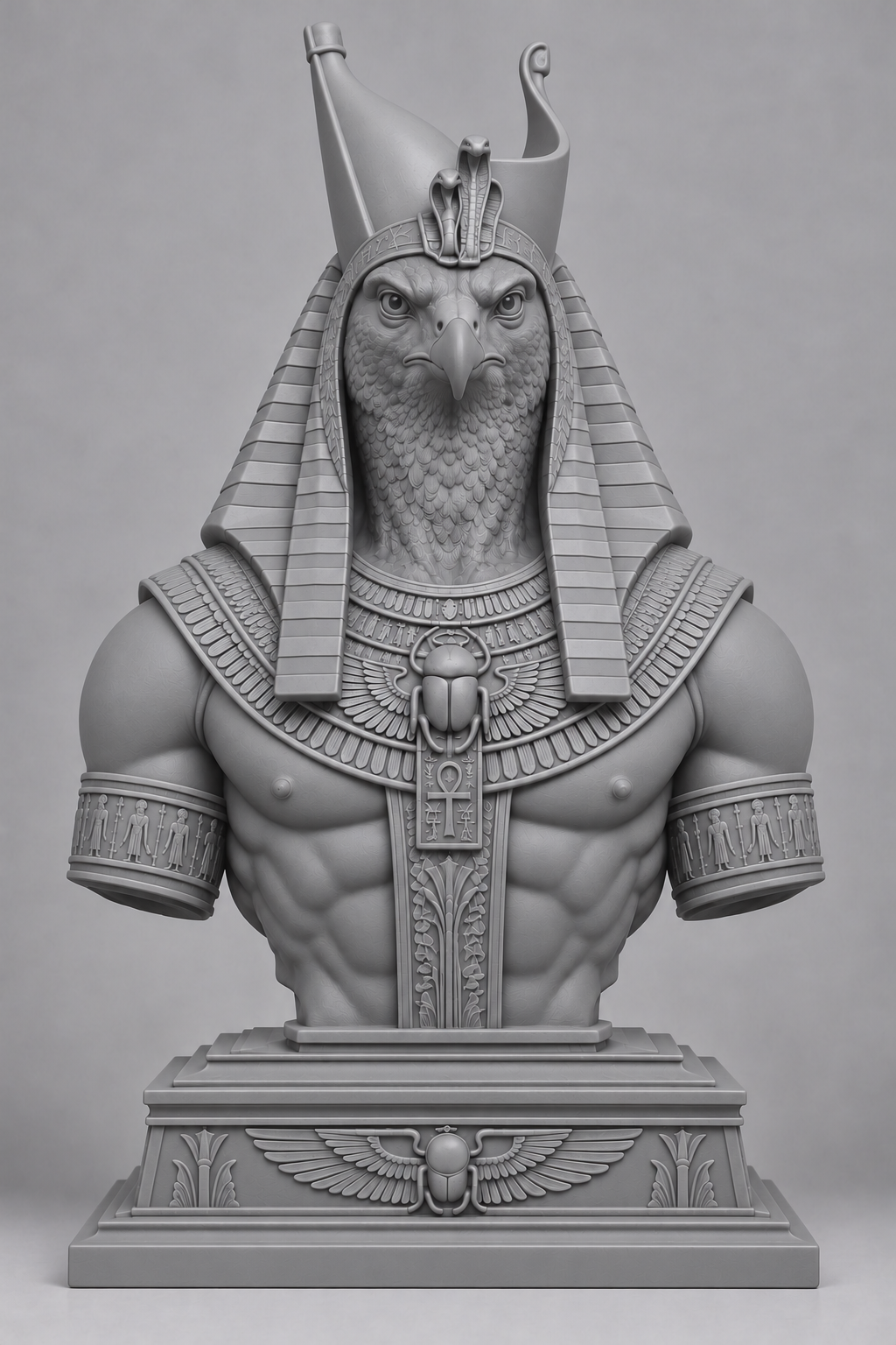 Bust d'Horus sur socle imprimer en 3D