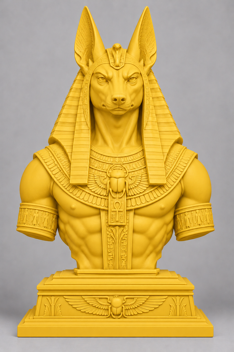 Buste d’Anubis sur socle imprimer en 3D