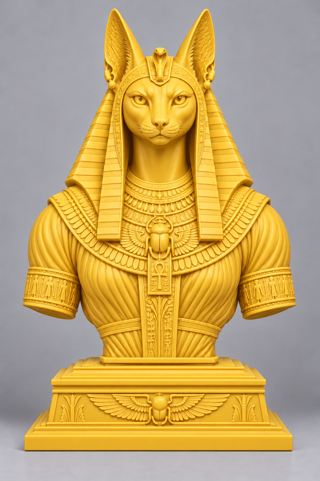 Buste de Bastet sur socle imprimer en 3D
