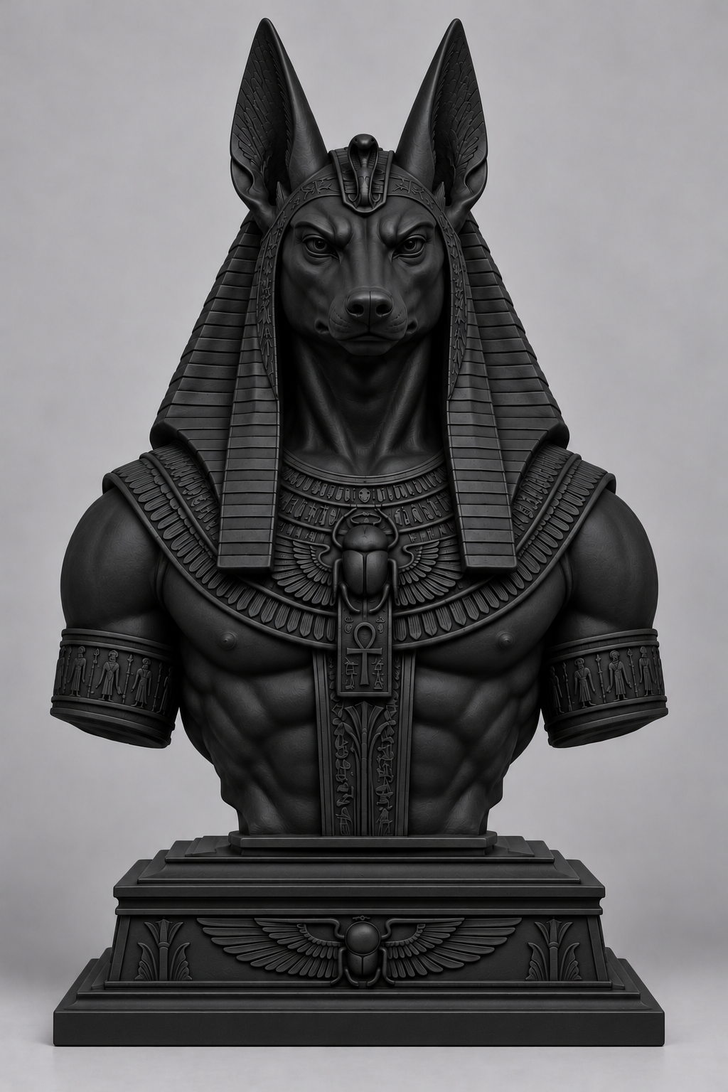 Buste d’Anubis sur socle imprimer en 3D