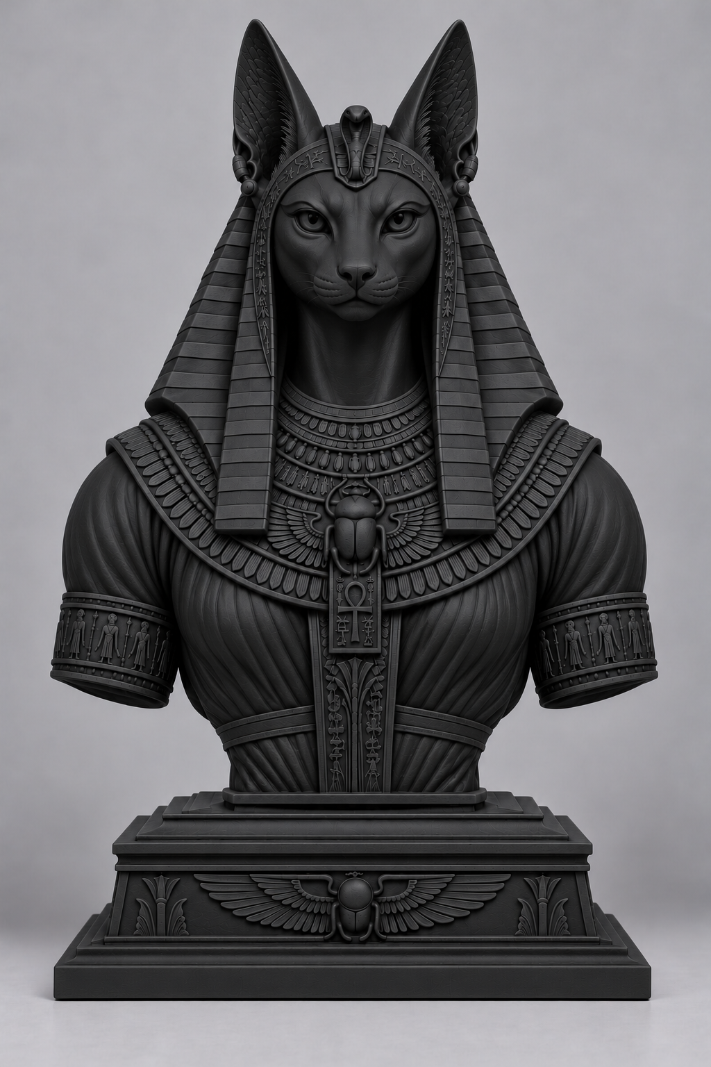 Buste de Bastet sur socle imprimer en 3D