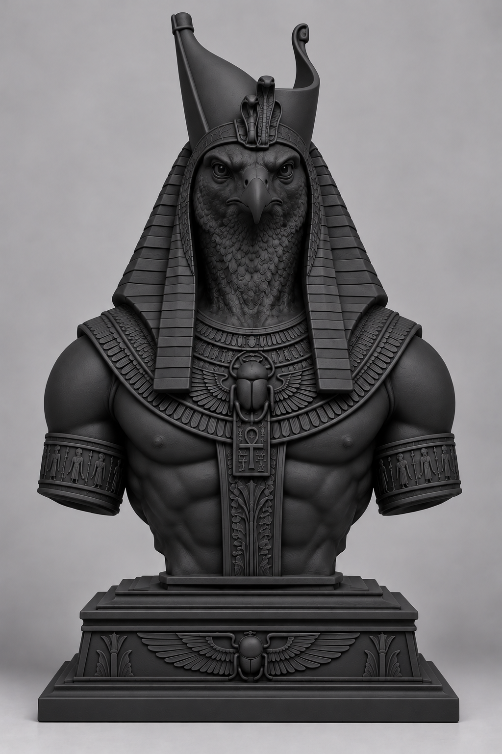 Bust d'Horus sur socle imprimer en 3D