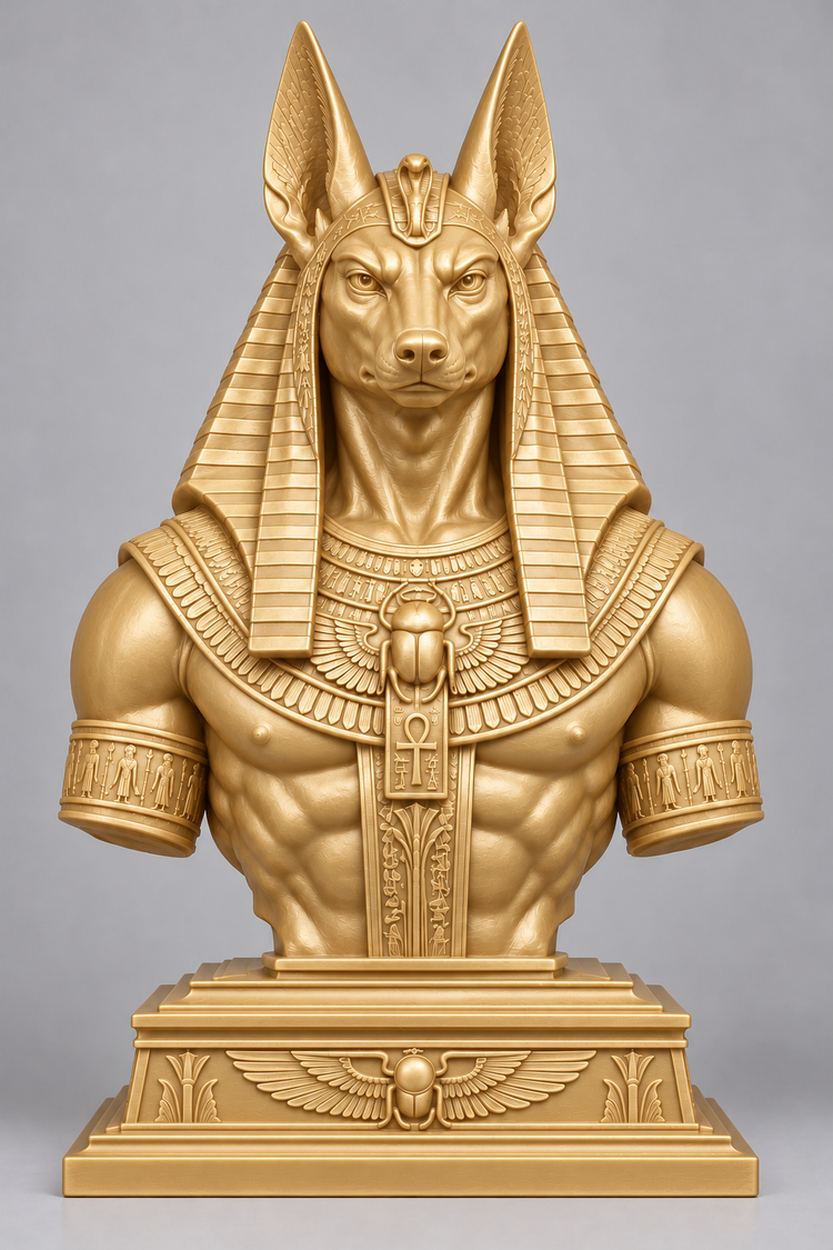 Buste d’Anubis sur socle imprimer en 3D