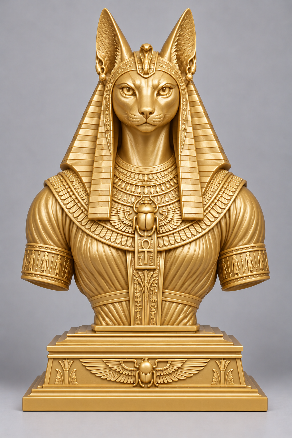 Buste de Bastet sur socle imprimer en 3D