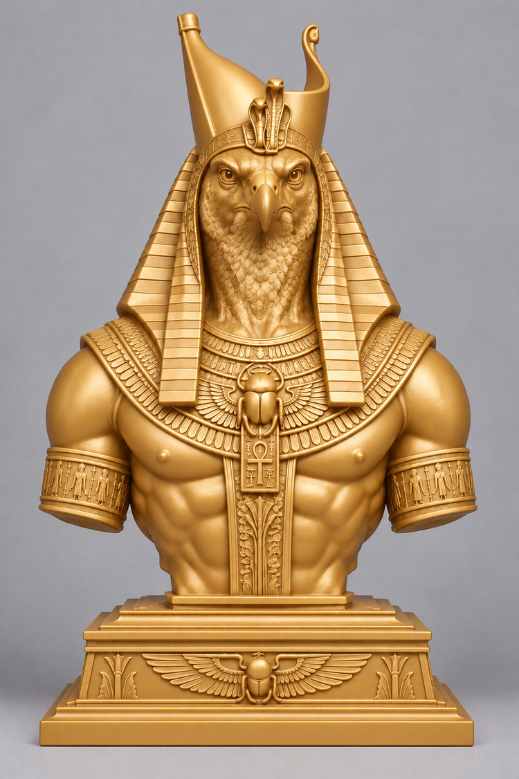 Bust d'Horus sur socle imprimer en 3D