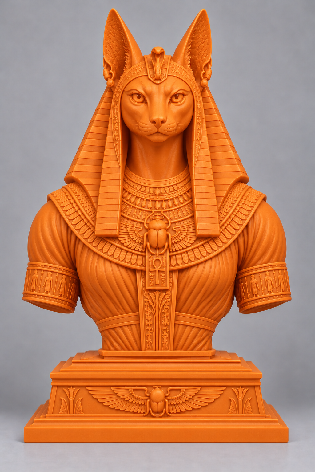 Buste de Bastet sur socle imprimer en 3D