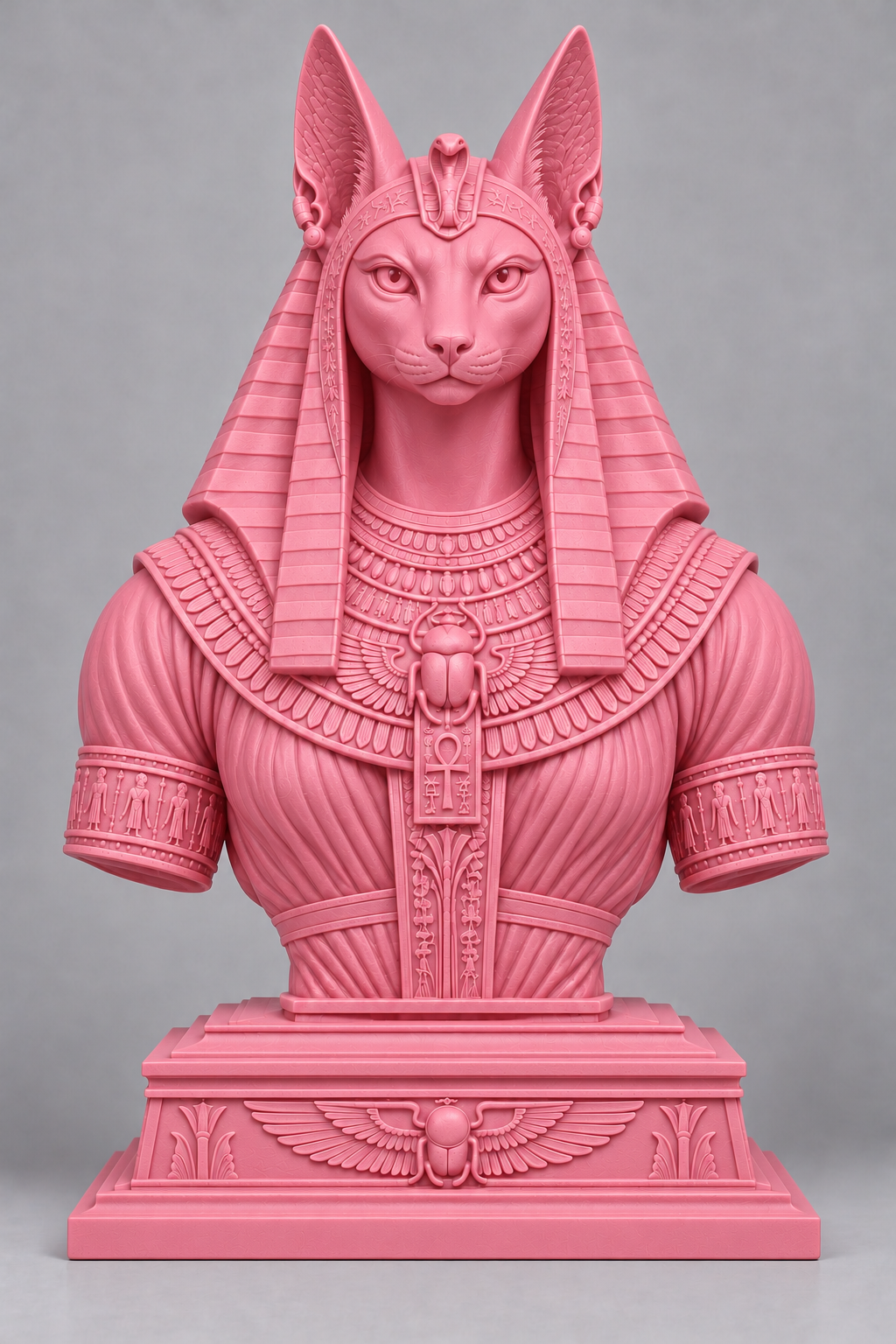 Buste de Bastet sur socle imprimer en 3D
