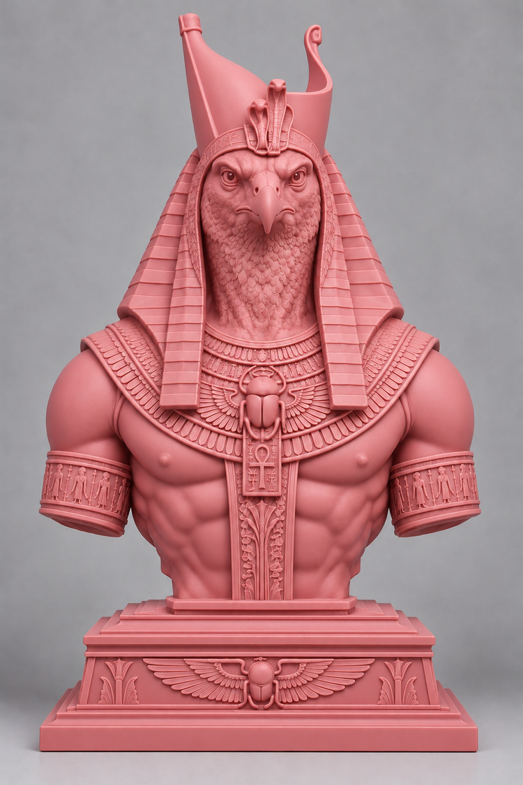 Bust d'Horus sur socle imprimer en 3D