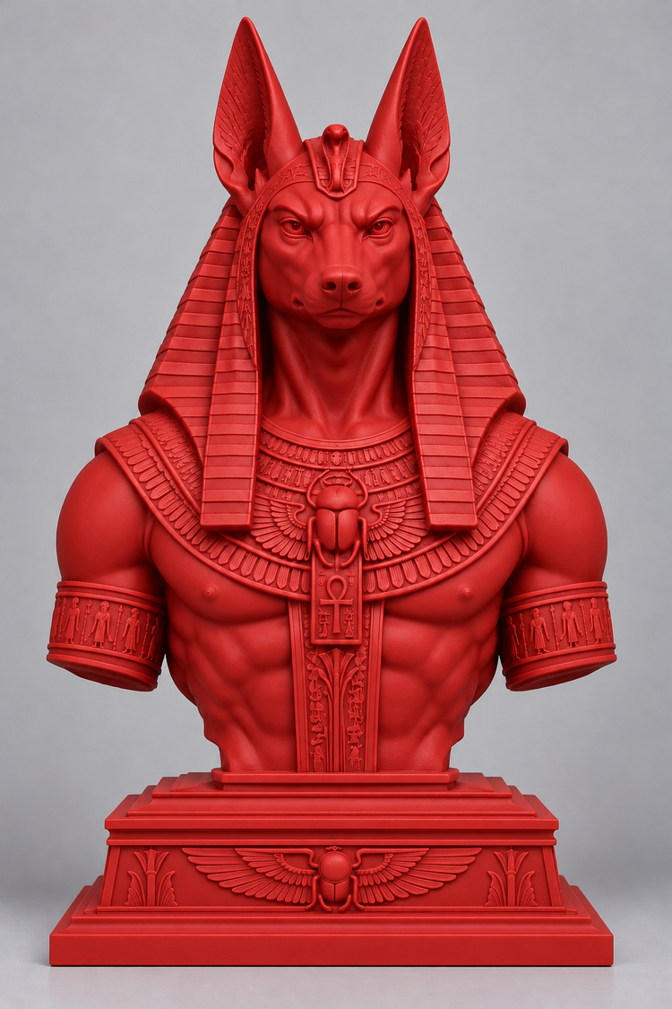 Buste d’Anubis sur socle imprimer en 3D