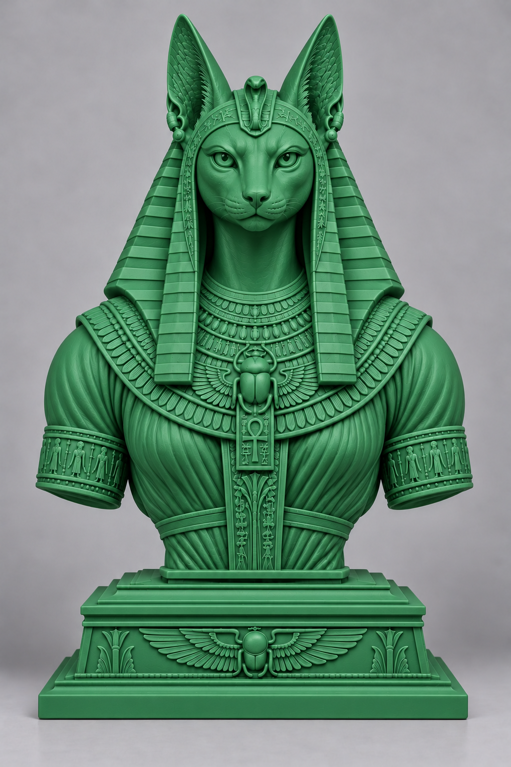 Buste de Bastet sur socle imprimer en 3D