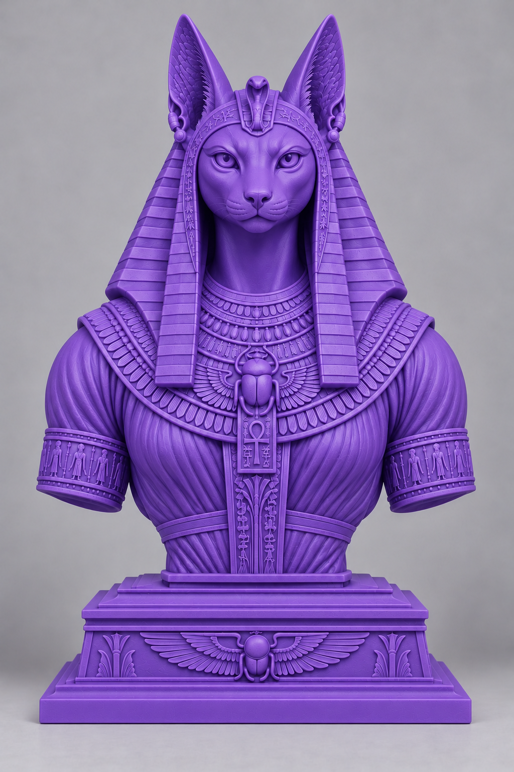 Buste de Bastet sur socle imprimer en 3D